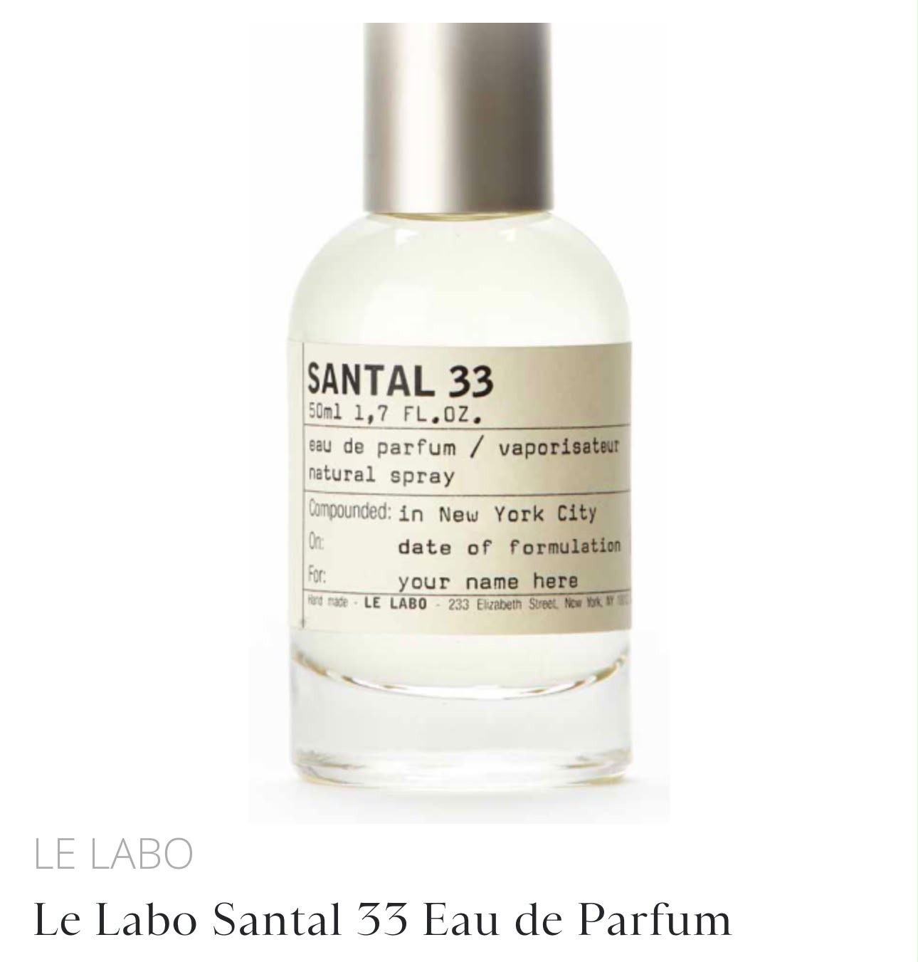 Le Labo santal 33