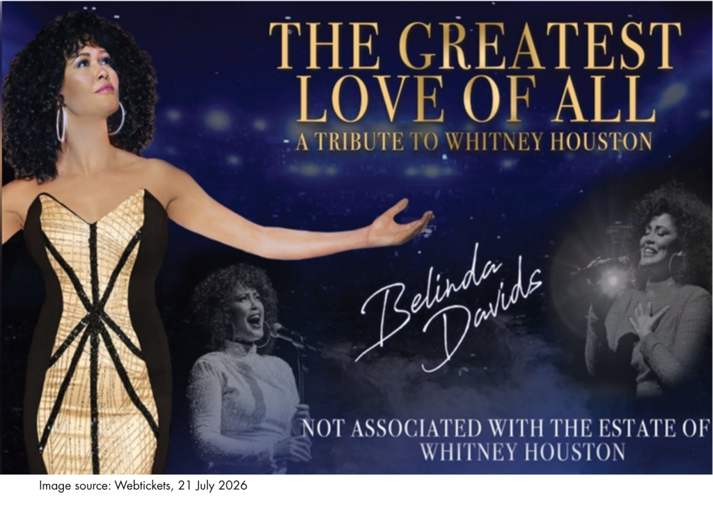 THE GREATEST LOVE OF ALL starring BELINDA DAVIDS

22 - 28 August 2026, Joburg Theatre