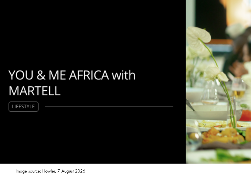 You & Me Africa with Martell

30 August 2026, Primedia Rooftop